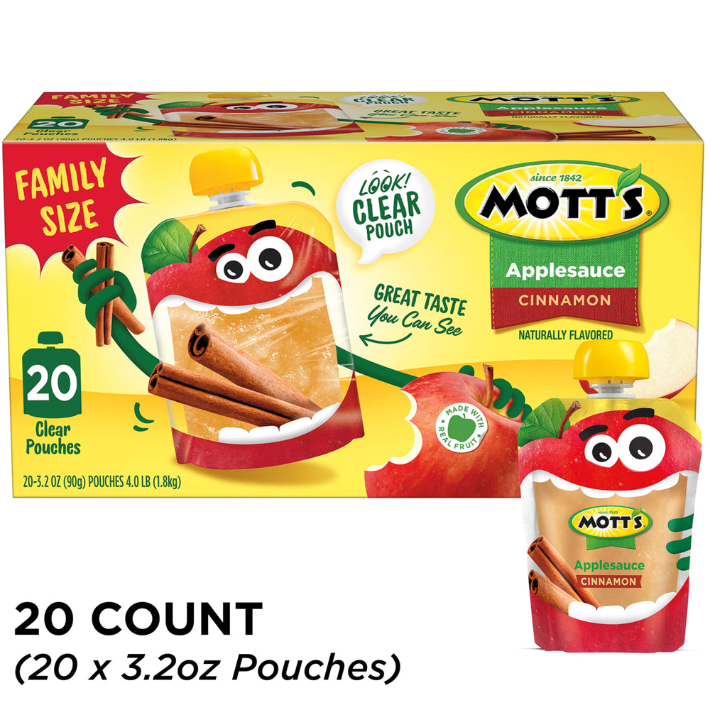 Mott's Cinnamon Applesauce lunchbox snack for busy school days