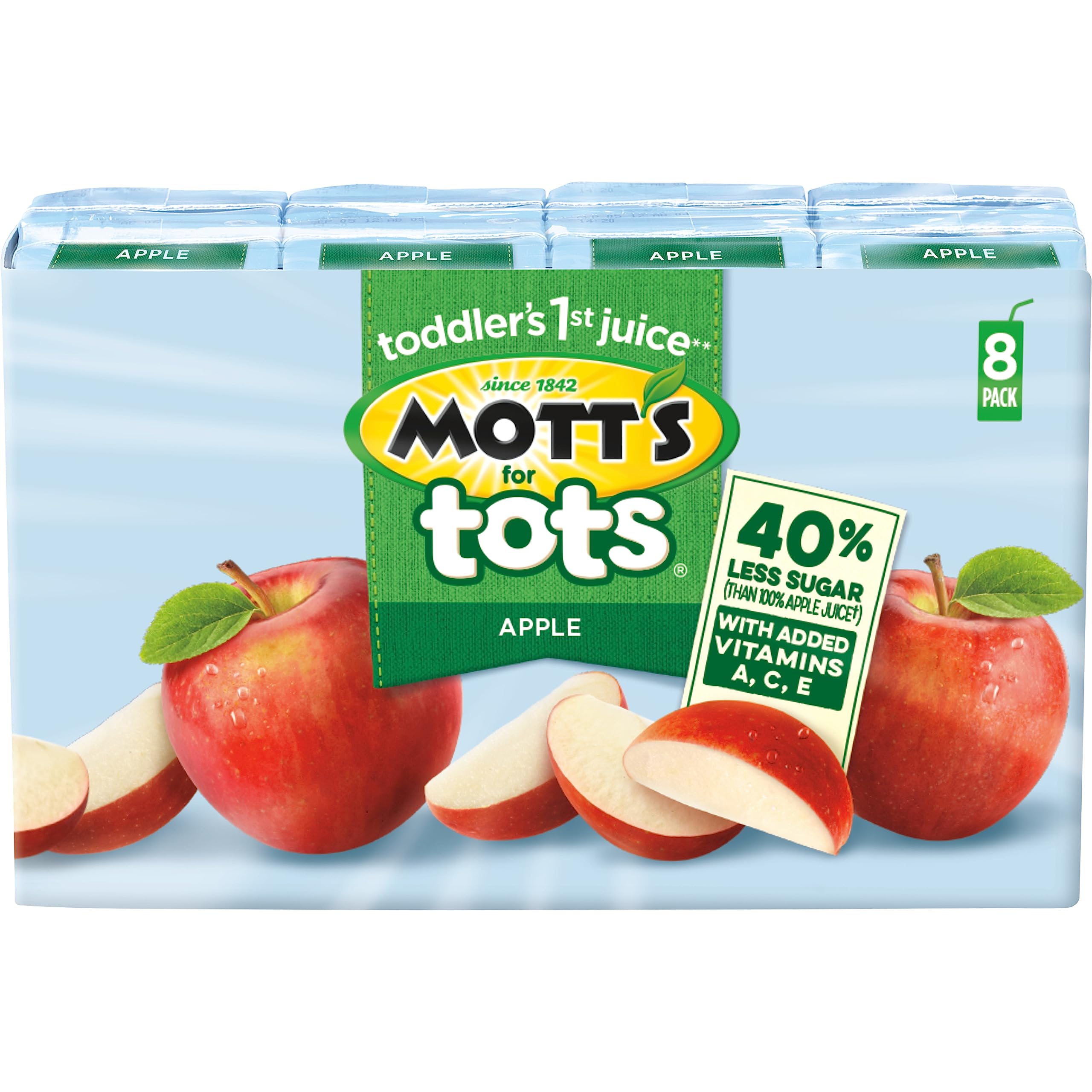 Mott's For Tots no artificial colors text focuses on clean ingredients for toddlers