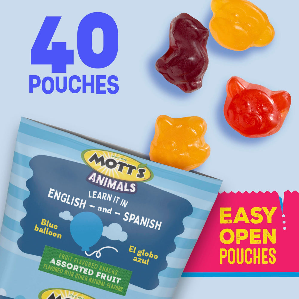 Mott's gluten-free fruit snacks in playful animal shapes for kids.