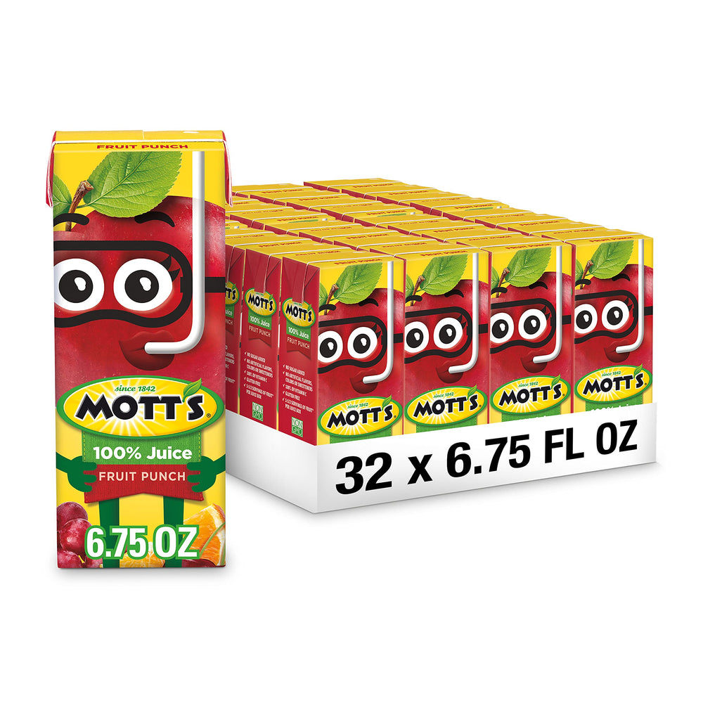 Mott's Fruit Punch juice box packaging for family meals