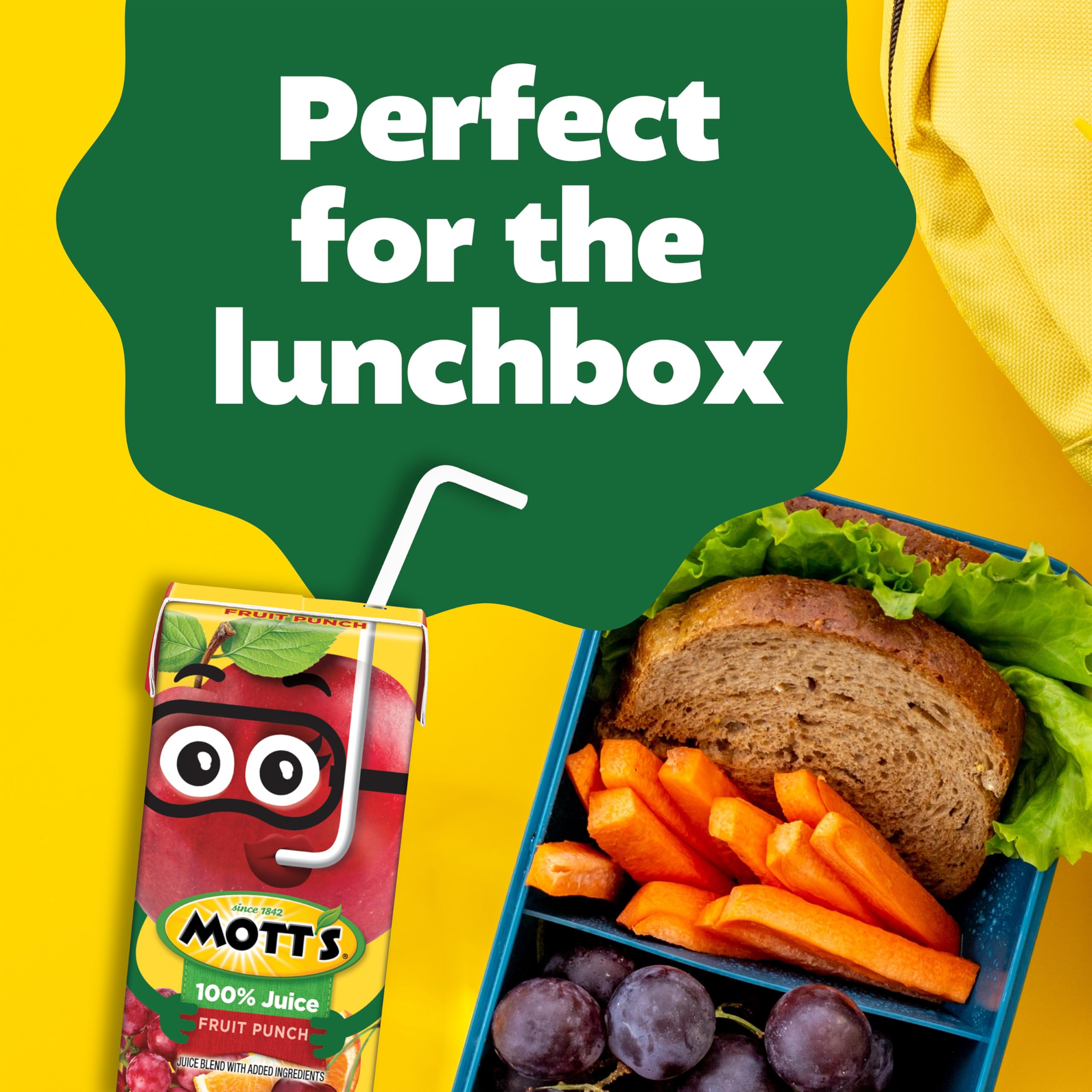 Kosher-certified Mott's Fruit Punch bottle on pantry shelf