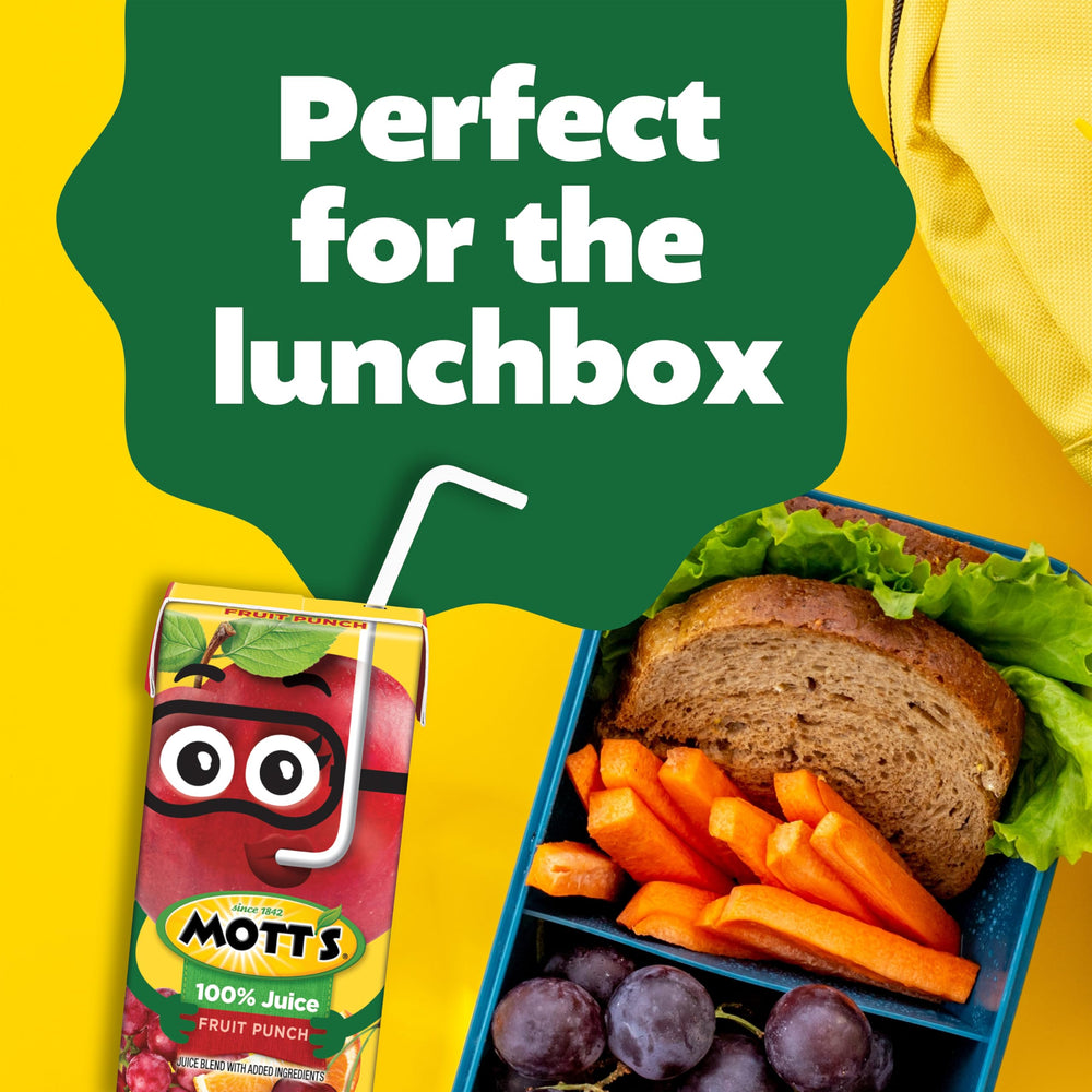 Kosher-certified Mott's Fruit Punch bottle on pantry shelf
