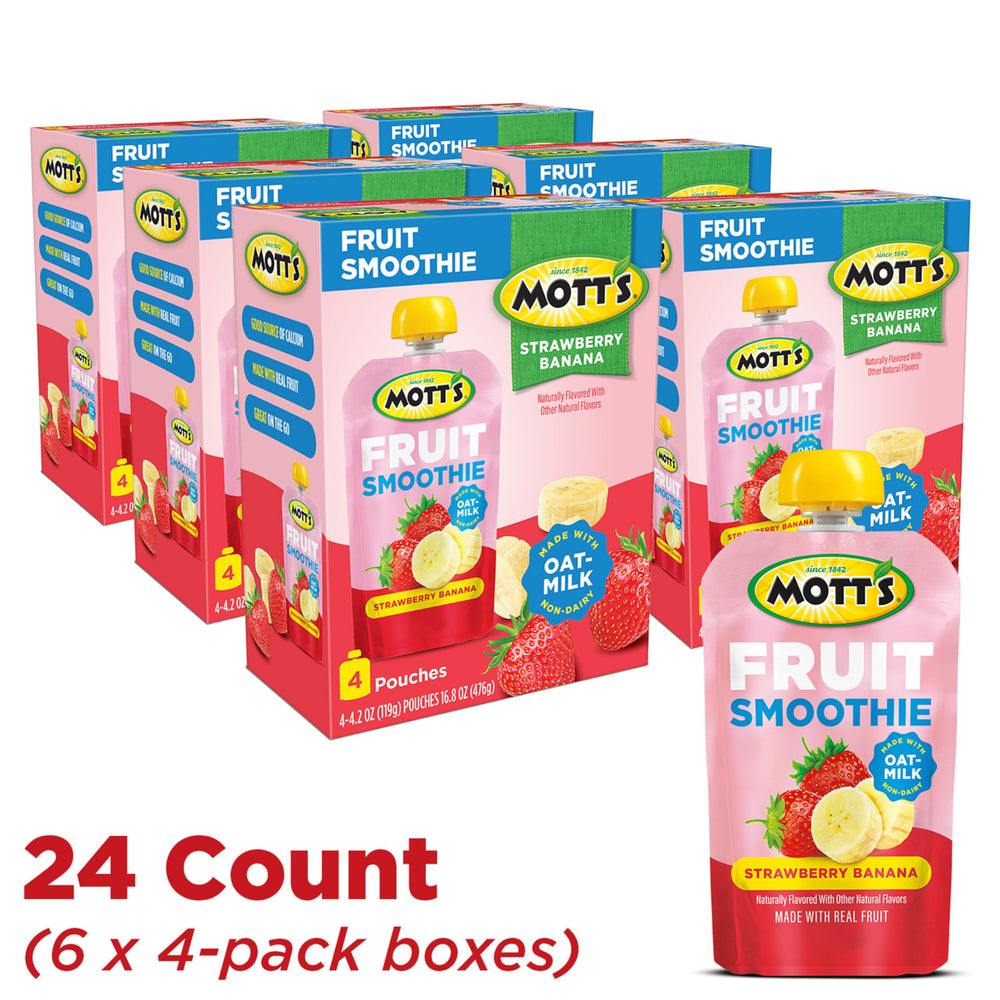 Mott's Fruit Smoothies dairy-free with oatmilk for creamy non-dairy flavor