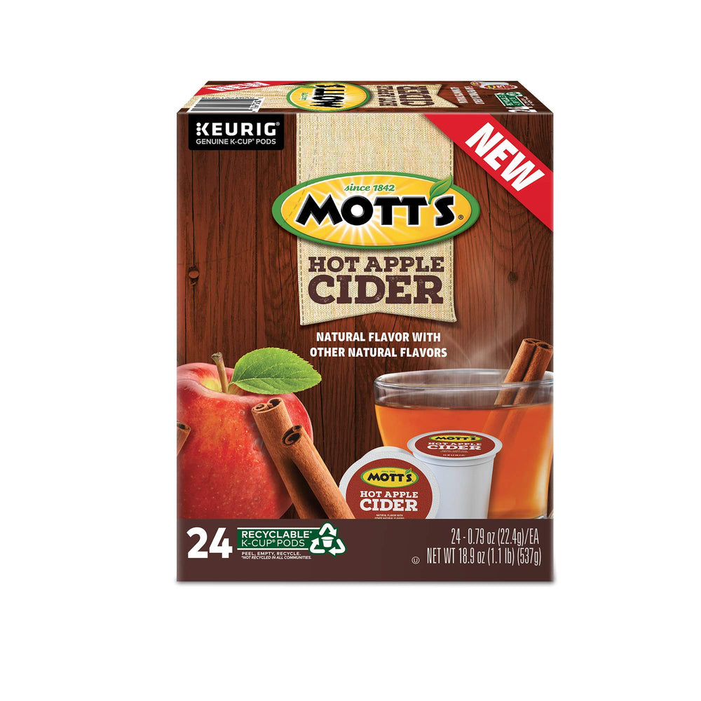 Cozy kitchen scene with Mott's hot apple cider K-Cups