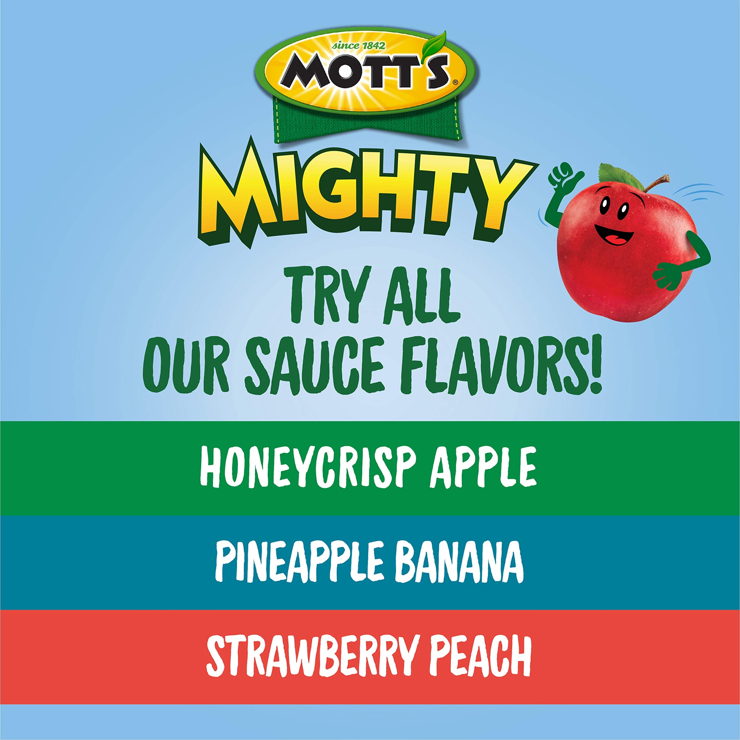 Mott's Mighty kosher certified applesauce ready for family meals