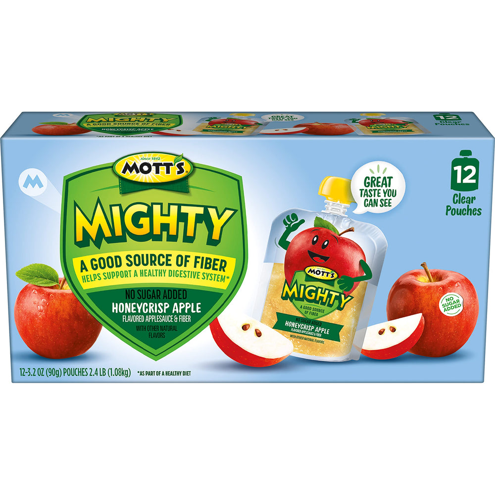 Mott's Mighty on-the-go snack setup in a lunchbox