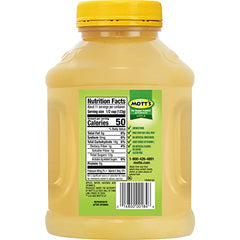 Mott's No Sugar Added Applesauce label closeup showing no artificial flavors