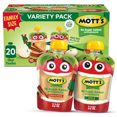 Mott's No Sugar Added Cinnamon Applesauce pouch for on-the-go snacking