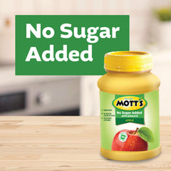 Mott's No Sugar Added Applesauce jar pour demonstrates quick, mess-free serving