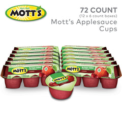 Mott's No Sugar Added Cherry Applesauce label closeup highlighting no artificial flavors