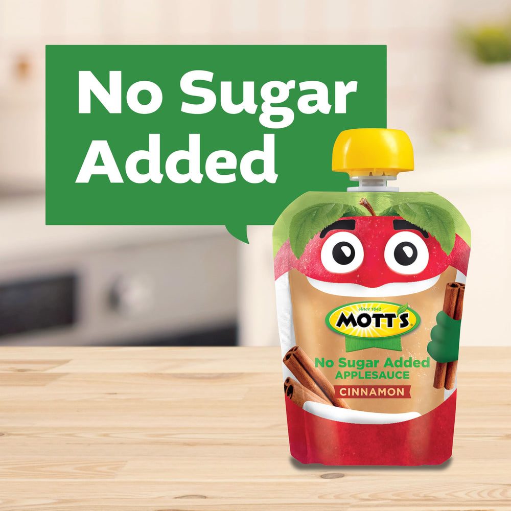 Mott's No Sugar Added Cinnamon Applesauce cinnamon flavor detail for fruit lovers
