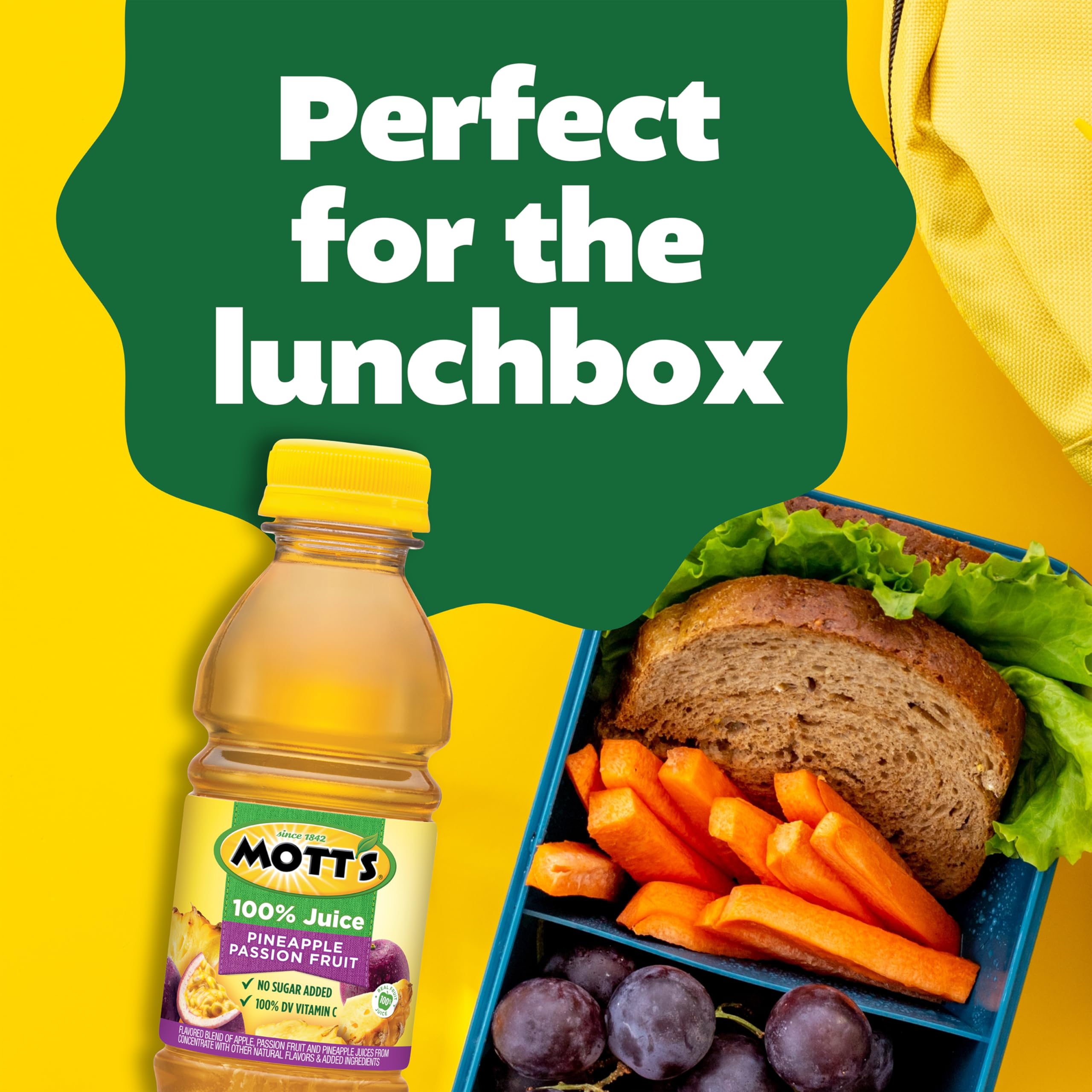 Mott’s Pineapple Passion Fruit juice bottle cap - secure seal for freshness