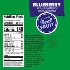 Closeup of Mott's Bars showing blueberry filling and soft texture for tastiness.