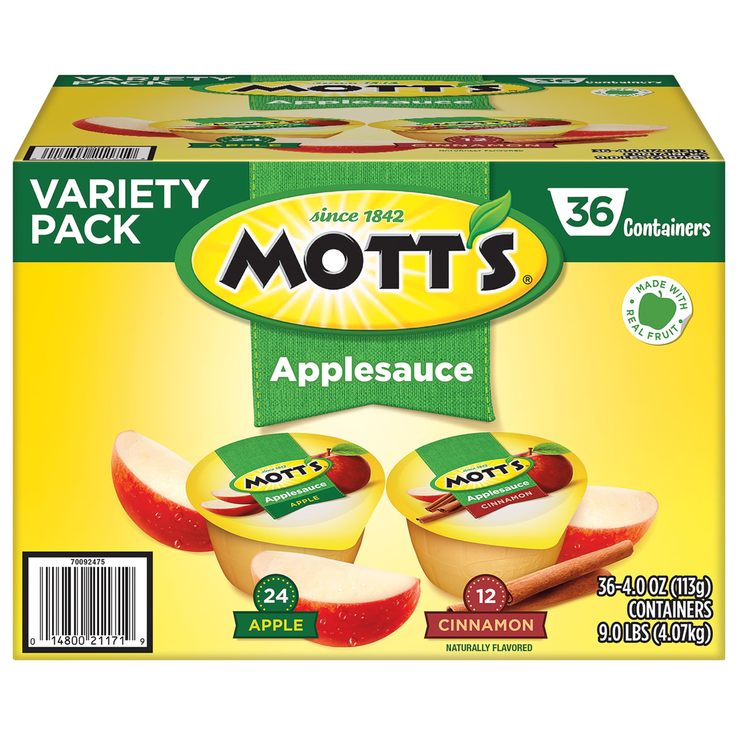 Motts variety pack stored in the refrigerator for quick lunches