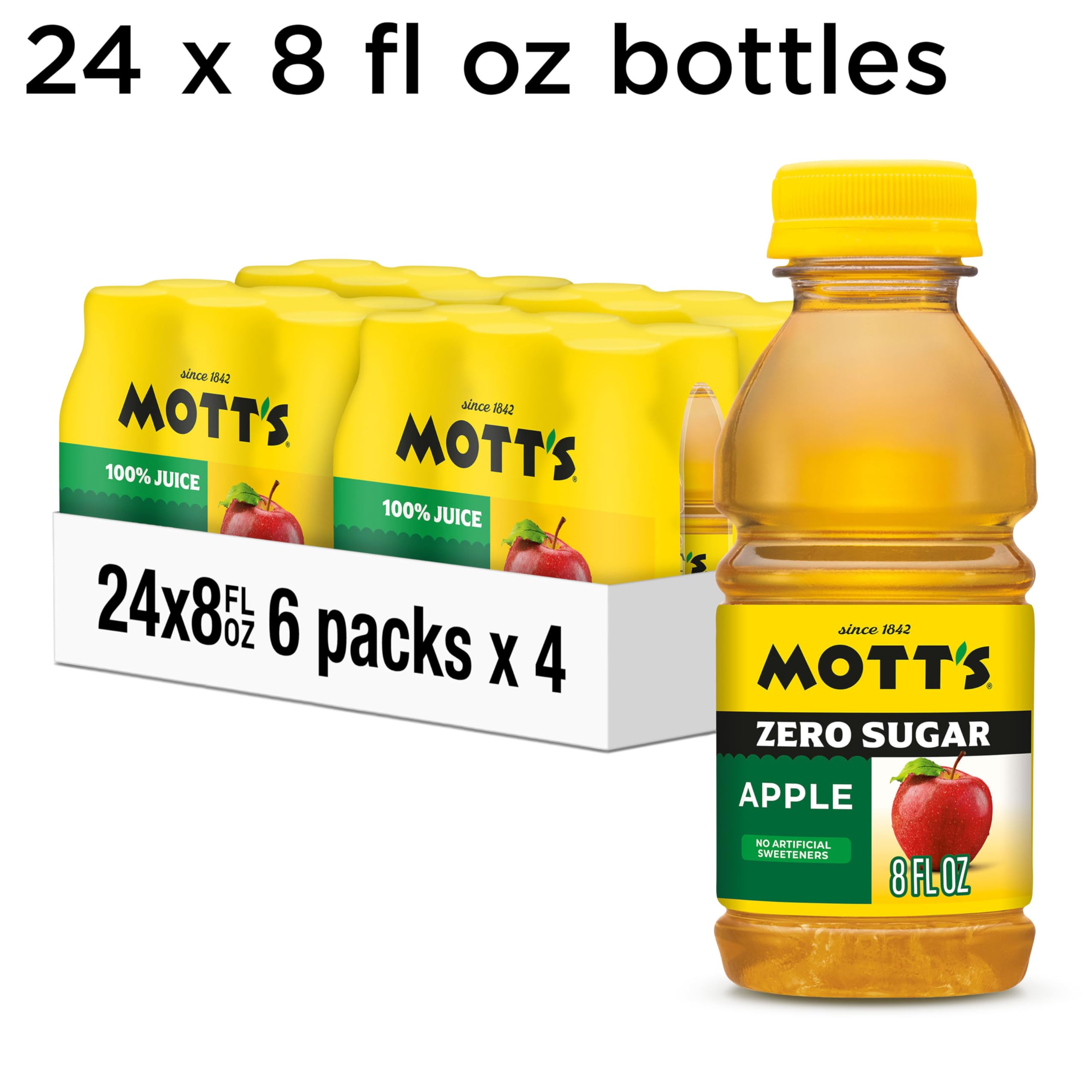 Mott's Zero Sugar Apple Juice Glass Pour – easy to share