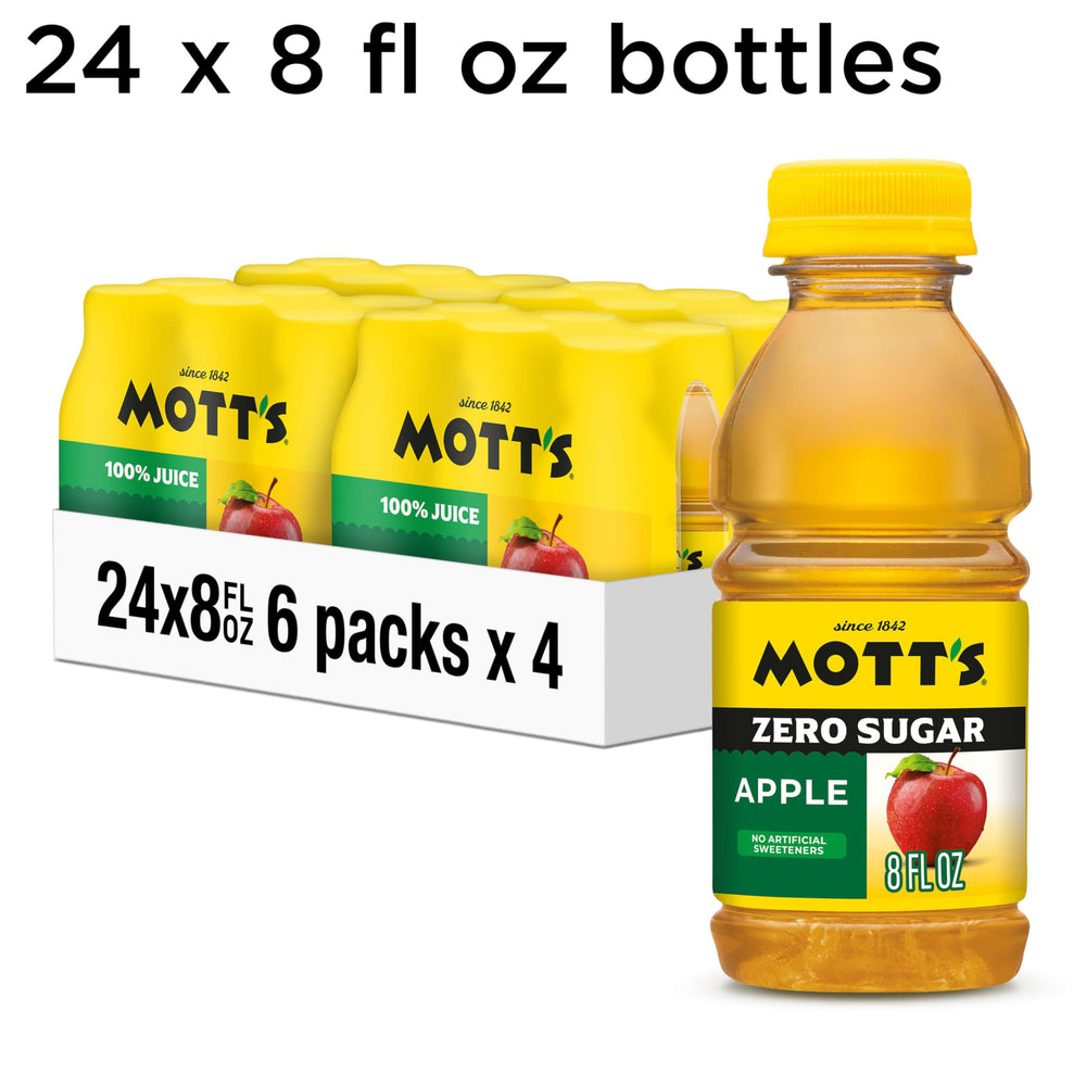 Mott's Zero Sugar Apple Juice Glass Pour – easy to share