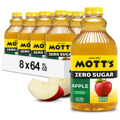 Motts Zero Sugar Apple Juice label close-up with vitamin C highlight
