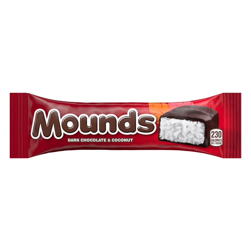 Gift bags and lunch boxes filled with MOUNDS coconut and chocolate bars.