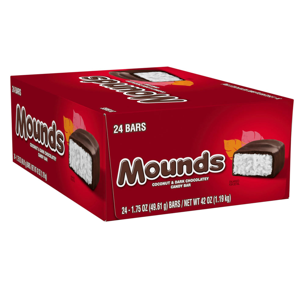 MOUNDS bulk box of coconut and dark chocolate bars ready for sharing