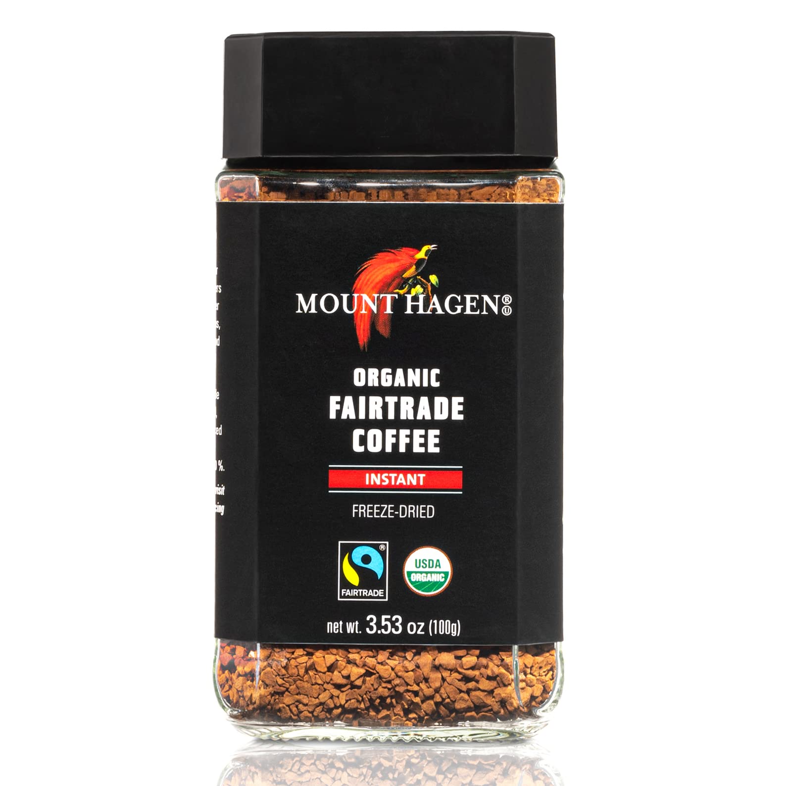 Mount Hagen 12-pack glass jar for convenient, mess-free instant coffee at home