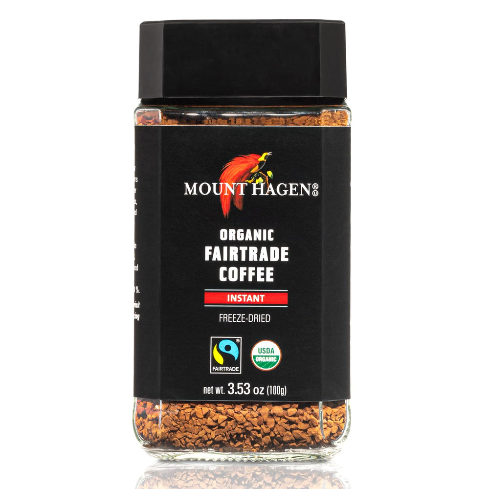 Mount Hagen 12-pack glass jar for convenient, mess-free instant coffee at home