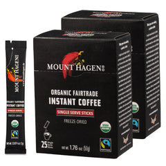 Mount Hagen instant coffee packets for quick, flavorful on-the-go coffee.