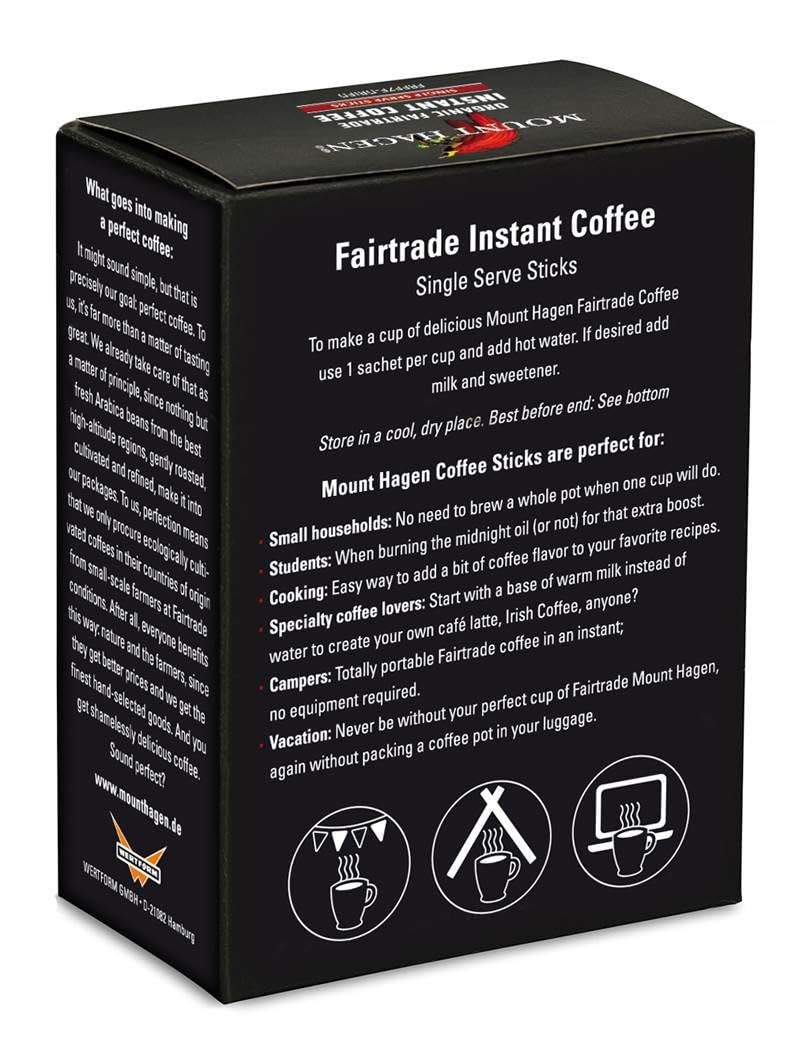Mount Hagen travel-friendly coffee packets ideal for backpack or desk