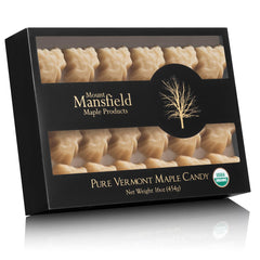 Mount Mansfield Maple Candy box 1lb showing gift-ready packaging and fresh flavor