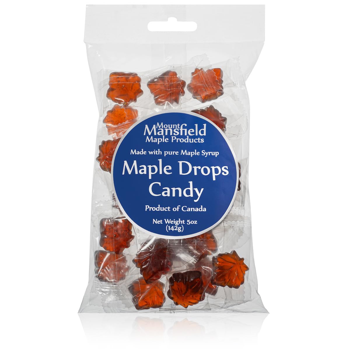 Mount Mansfield Maple Hard Candy leaf-shaped candy with pure maple flavor