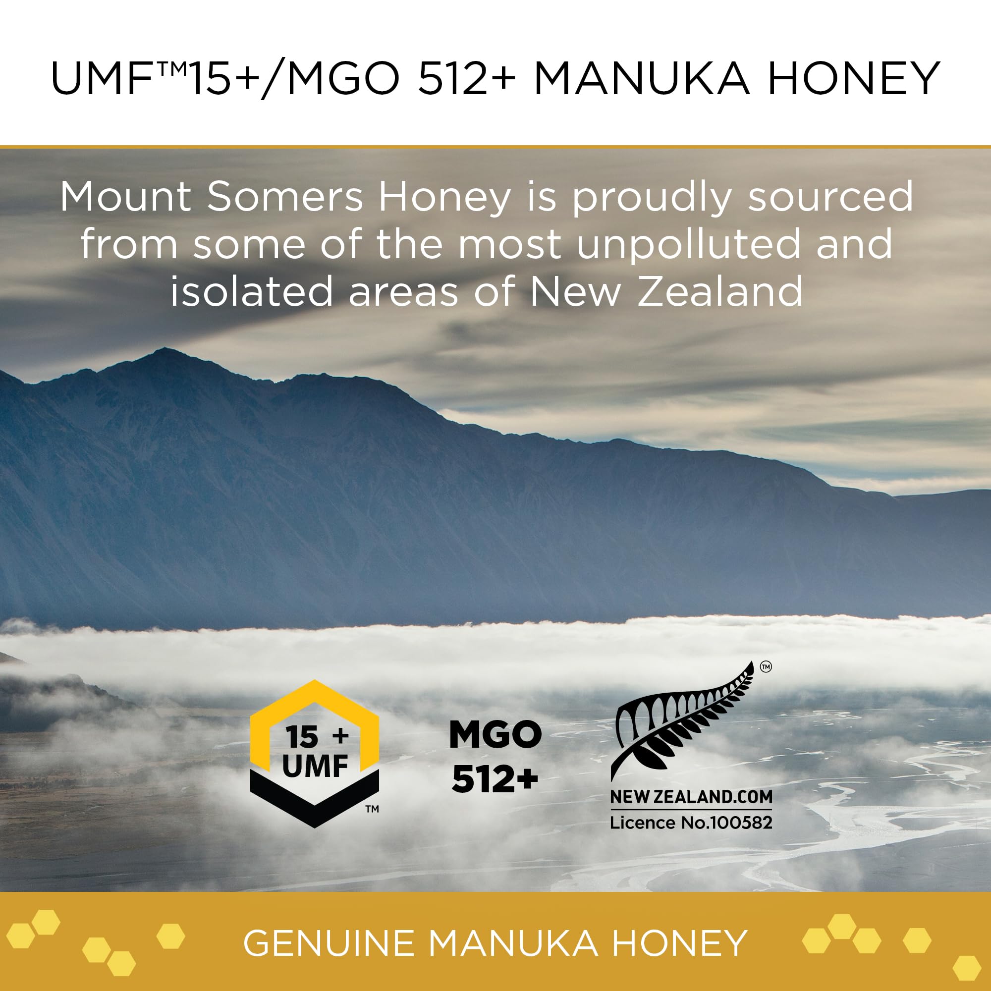 Mount Somers UMF 15+ Manuka Drops on a table, ready for throat comfort