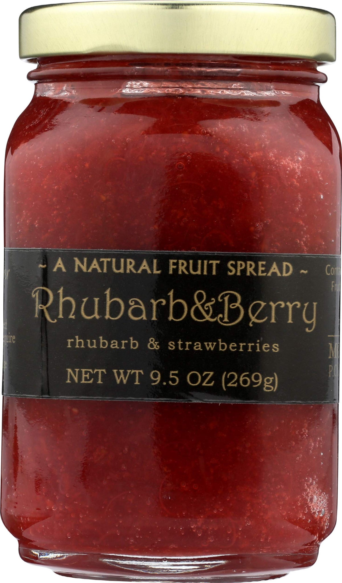 Mountain Fruit Co. Rhubarb & Berry Jam jar showcasing real fruit flavor for toast