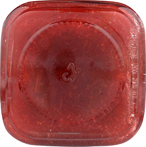 Label close-up of Mountain Fruit Co. Rhubarb & Berry Jam showing natural ingredients