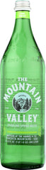 The Mountain Valley Sparkling Water Lime bottle on a clean surface for crisp hydration
