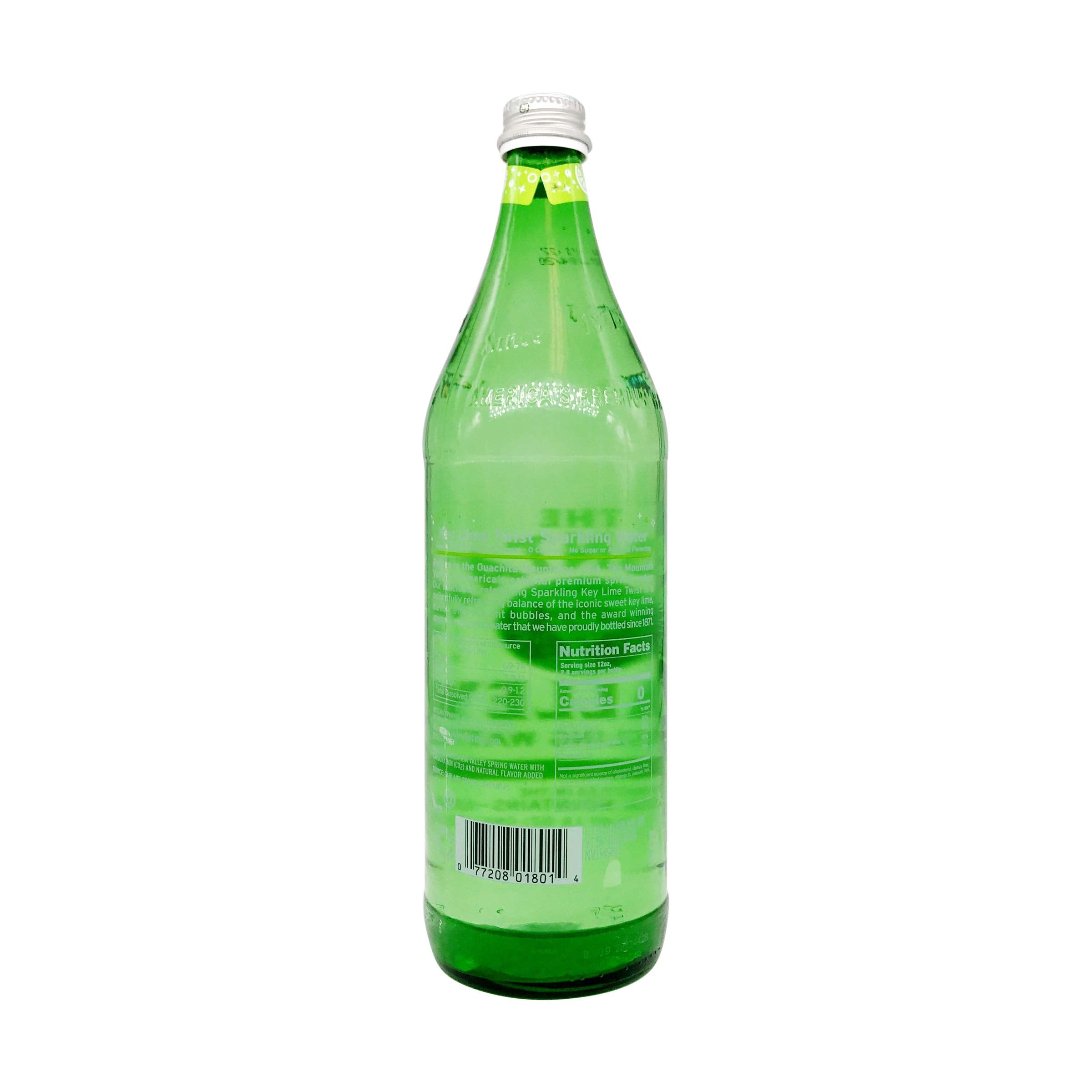 The Mountain Valley Sparkling Water Lime pour shot reveals bright bubbles