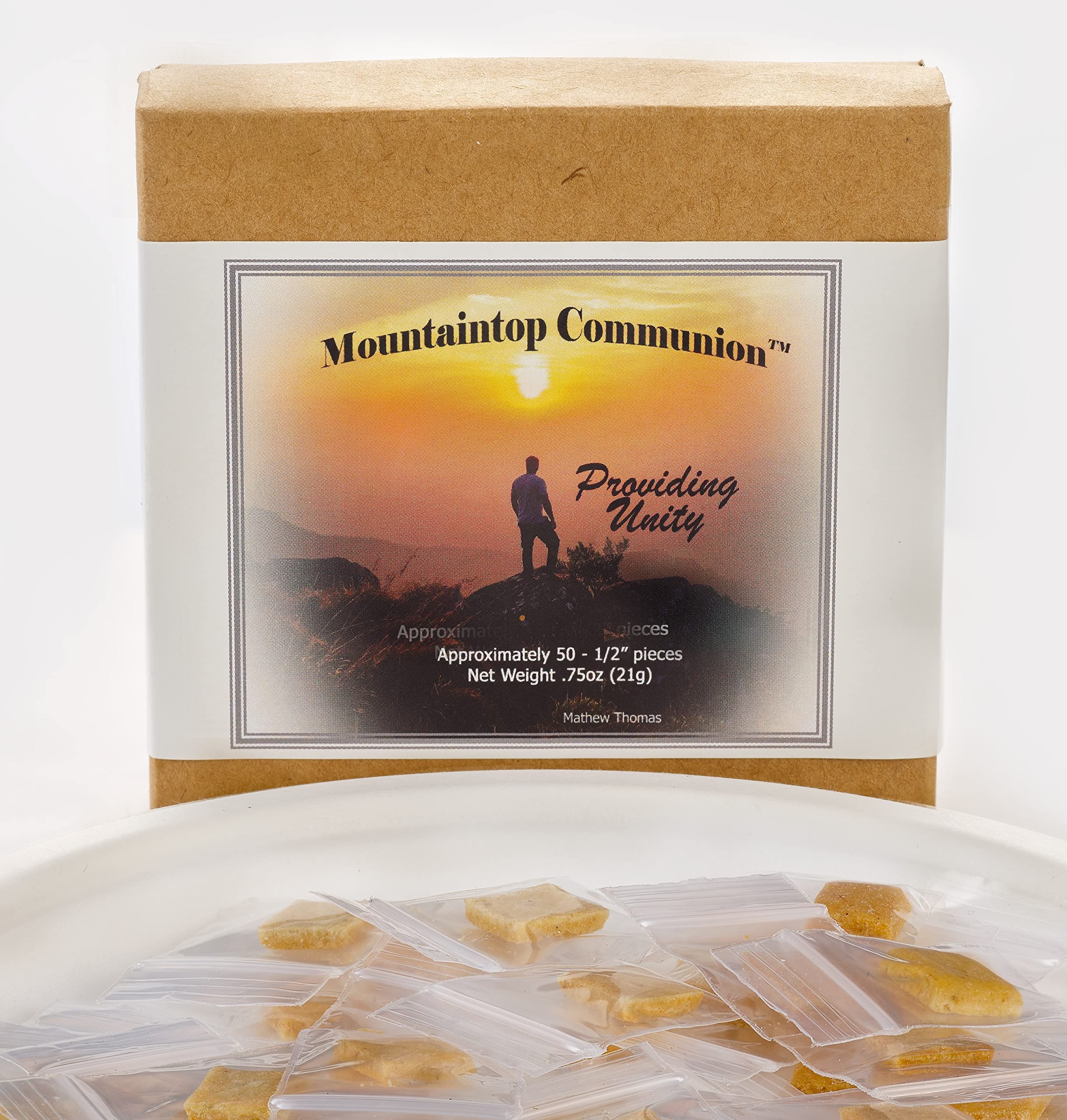 Mountaintop Communion bread wrapping process shown for safer, fresher servings