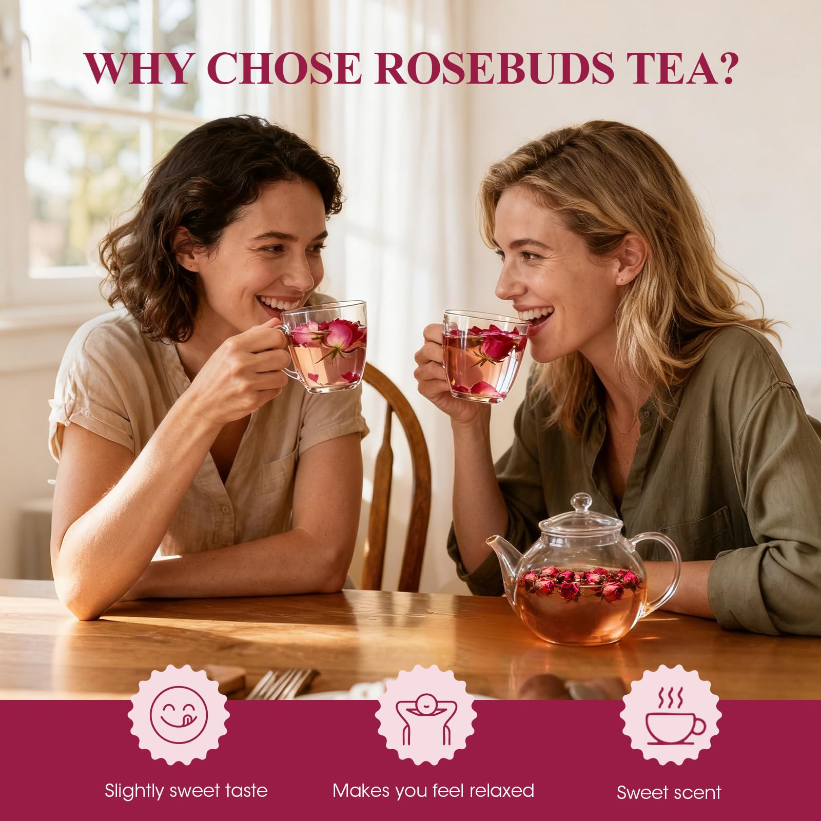MQUPIN rose tea packaging with rosebuds 250g gift-ready