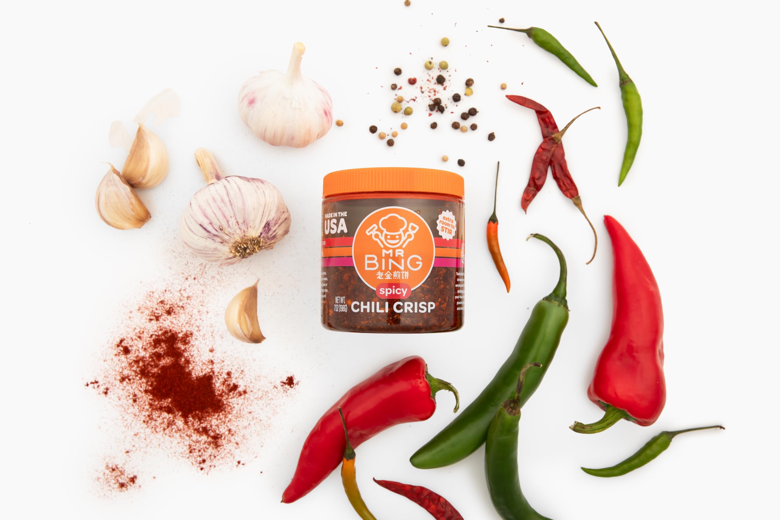 MR BING Chili Crisp enhances eggs and breakfast plates