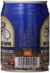 Mr. Brown iced coffee close-up can highlights bold flavor potential.