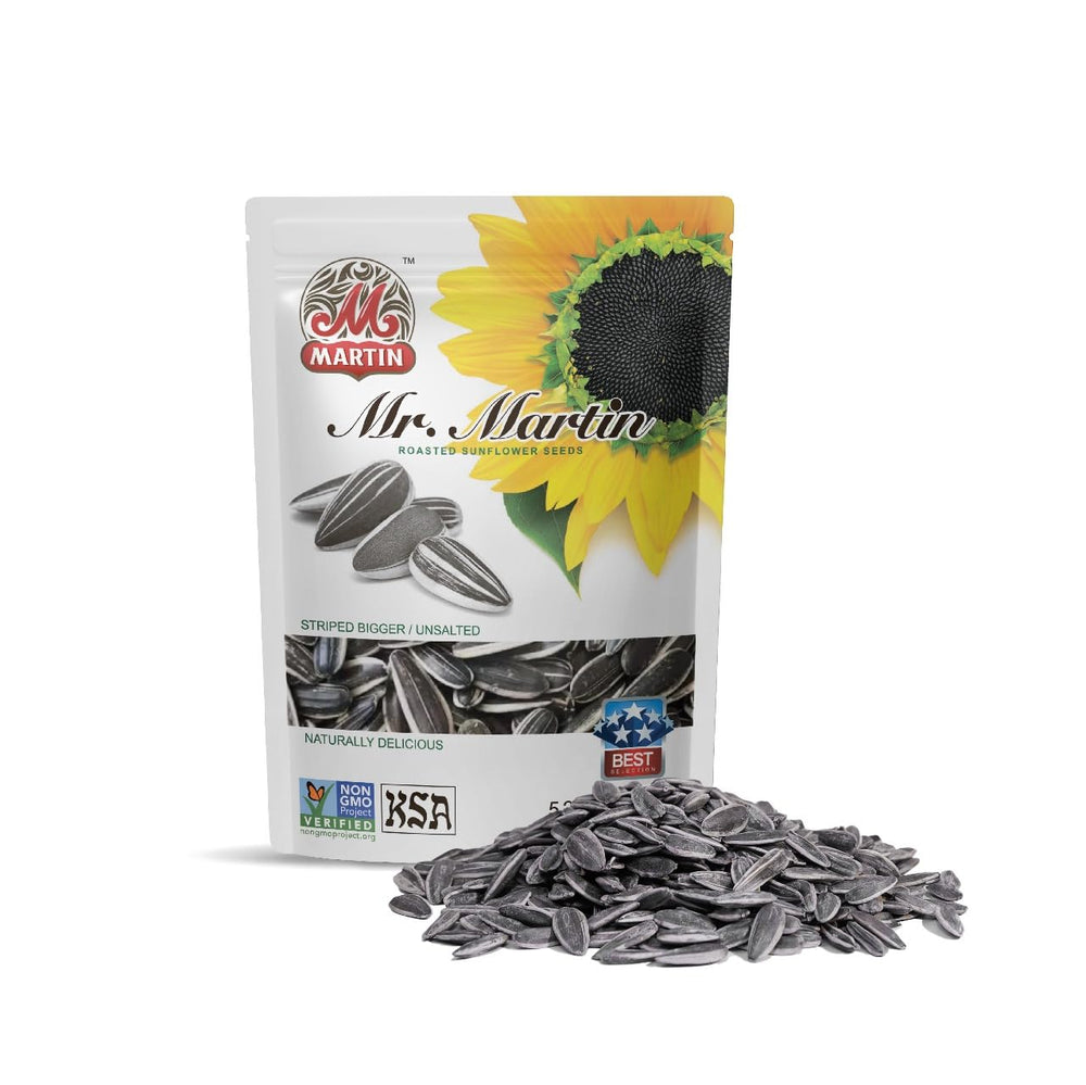 MR. MARTIN freshly roasted in-shell sunflower seeds for quick energy boost