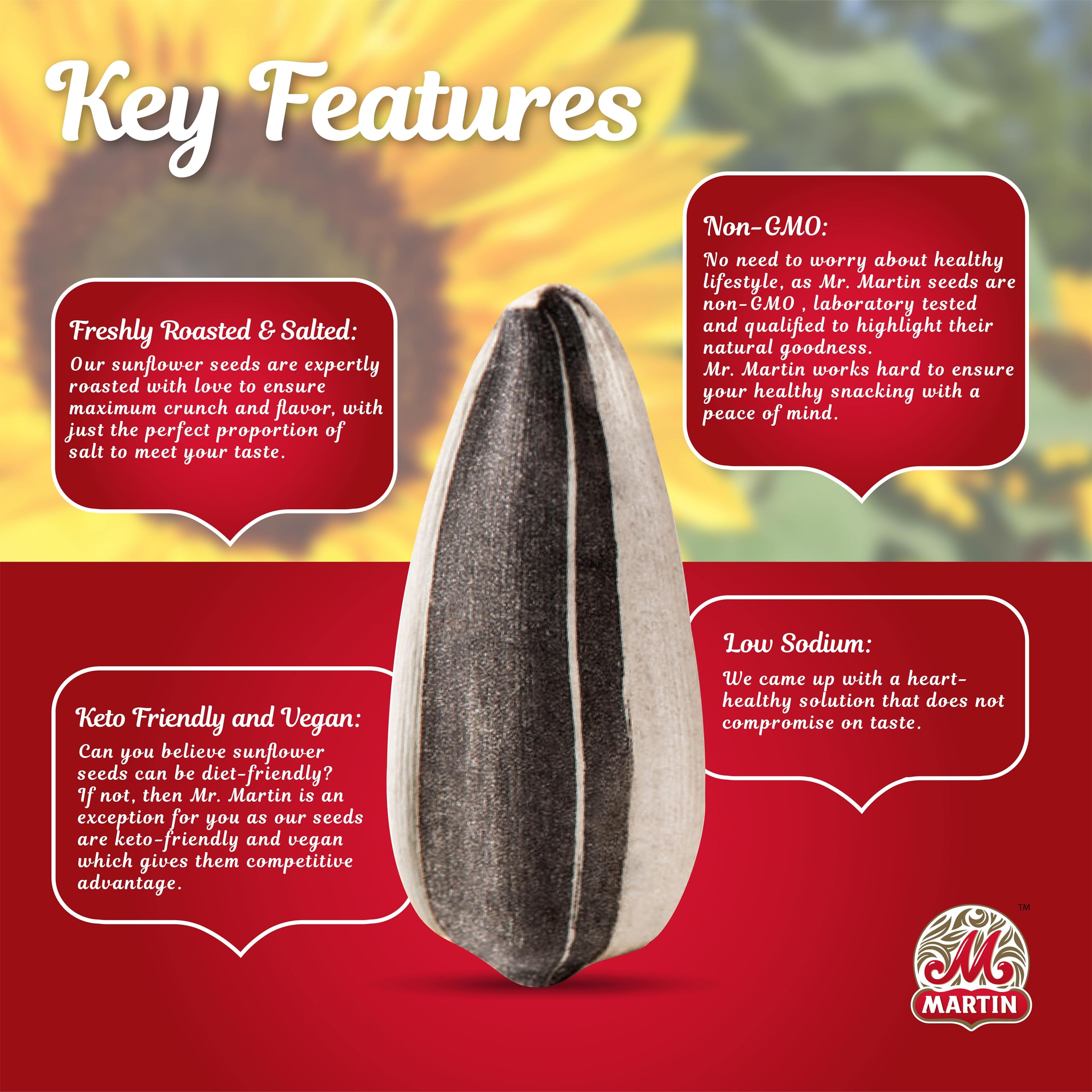 MR. MARTIN flavorful seeds ideal for game nights or work breaks