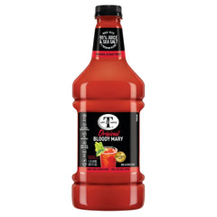 Pouring Mr & Mrs T Original Bloody Mary for quick cocktails at home