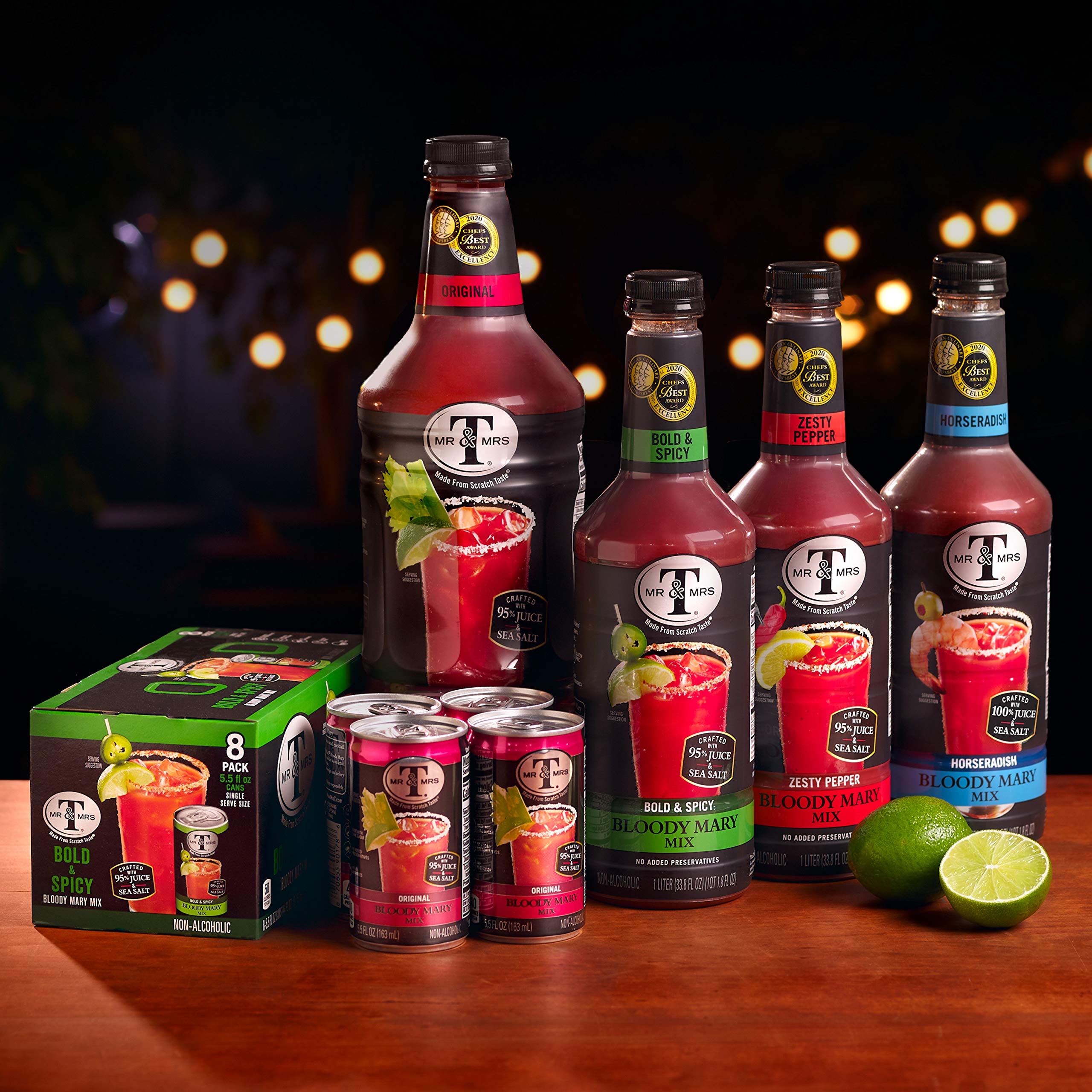 Shelf display of Mr & Mrs T mixers signaling trusted legacy