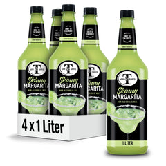 Mr & Mrs T Skinny Margarita Mix bottle front with tangy lime flavor for easy cocktails.
