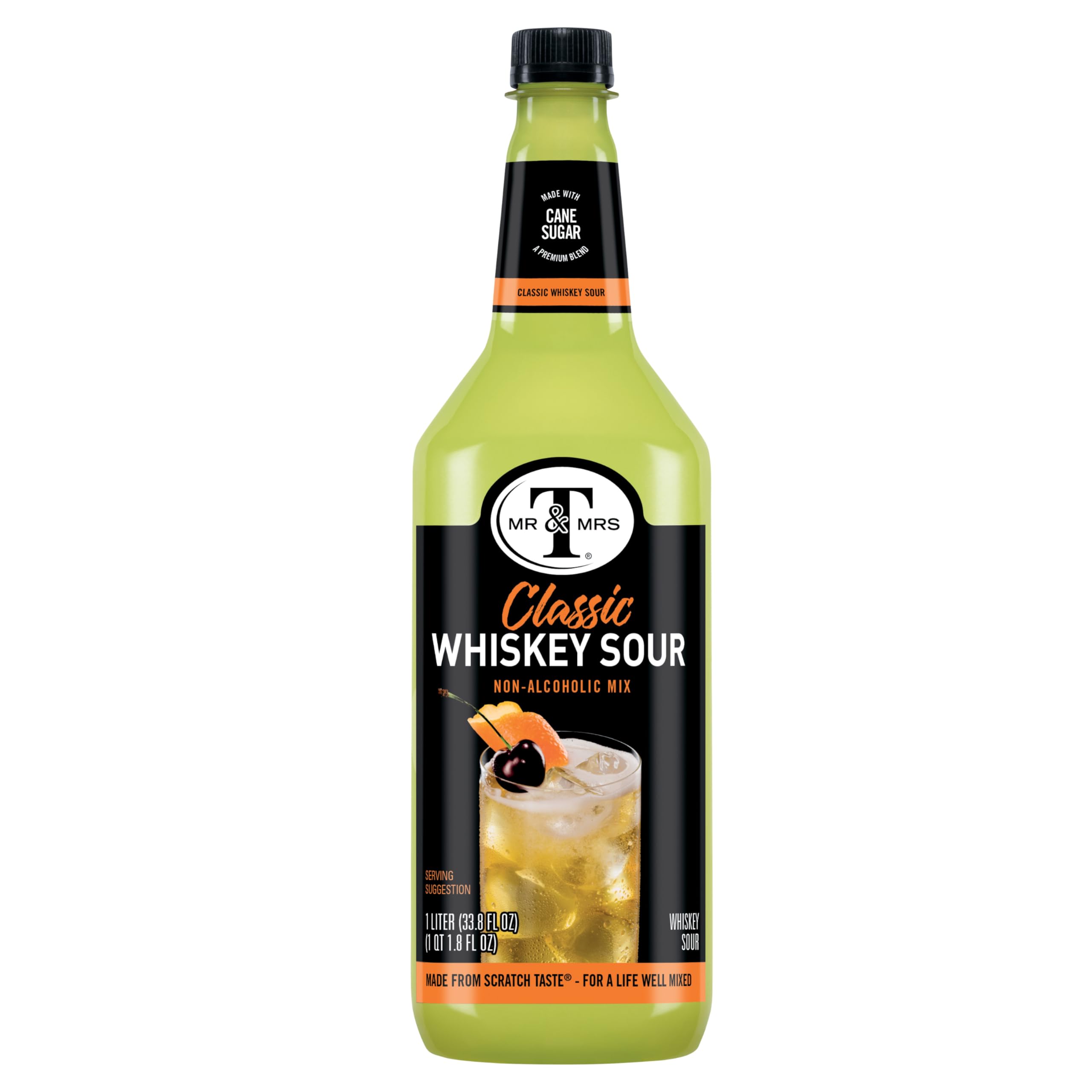 Mr & Mrs T lemon-lime-orange citrus notes near bottle.