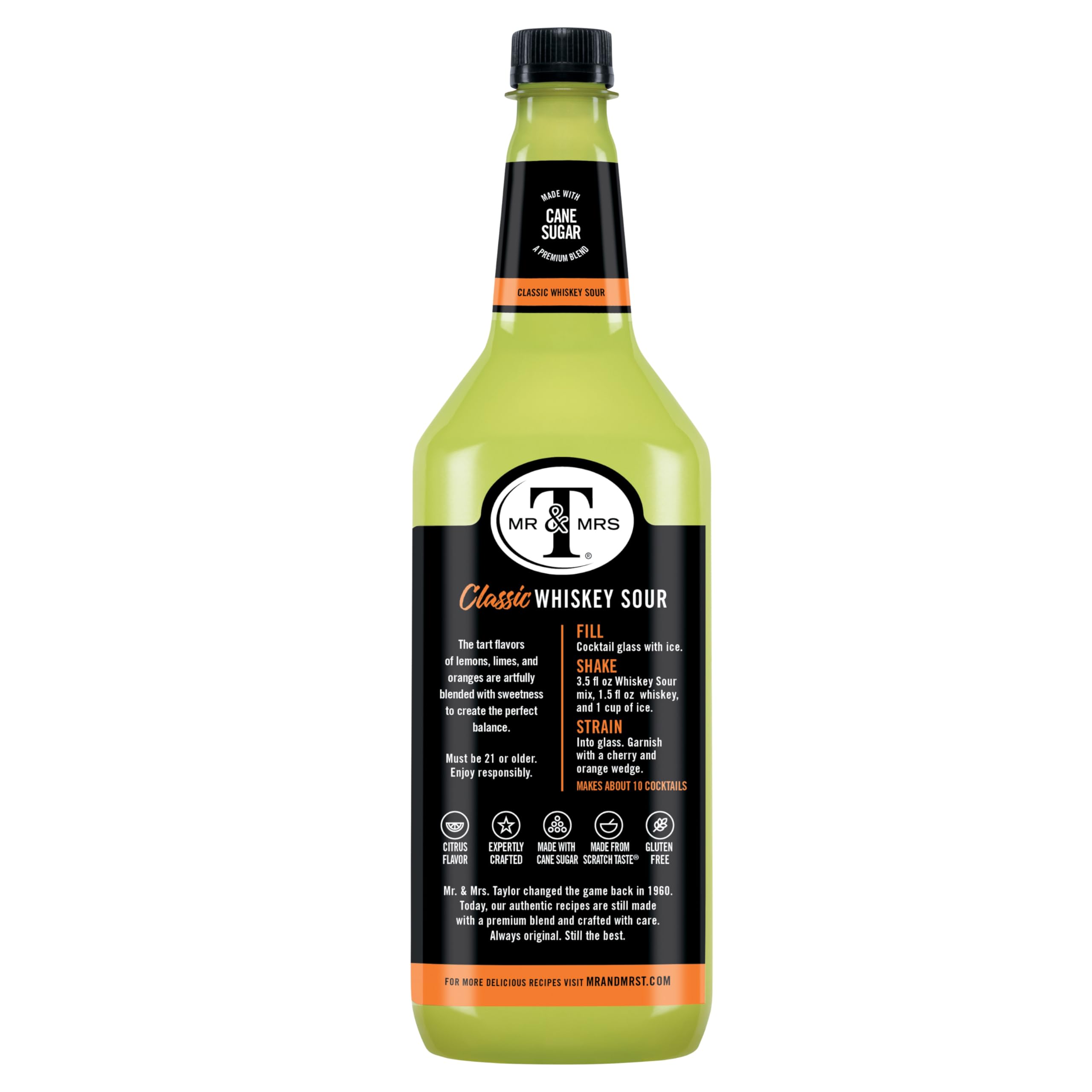 Mr & Mrs T 6-pack boxes on shelf signaling party readiness.
