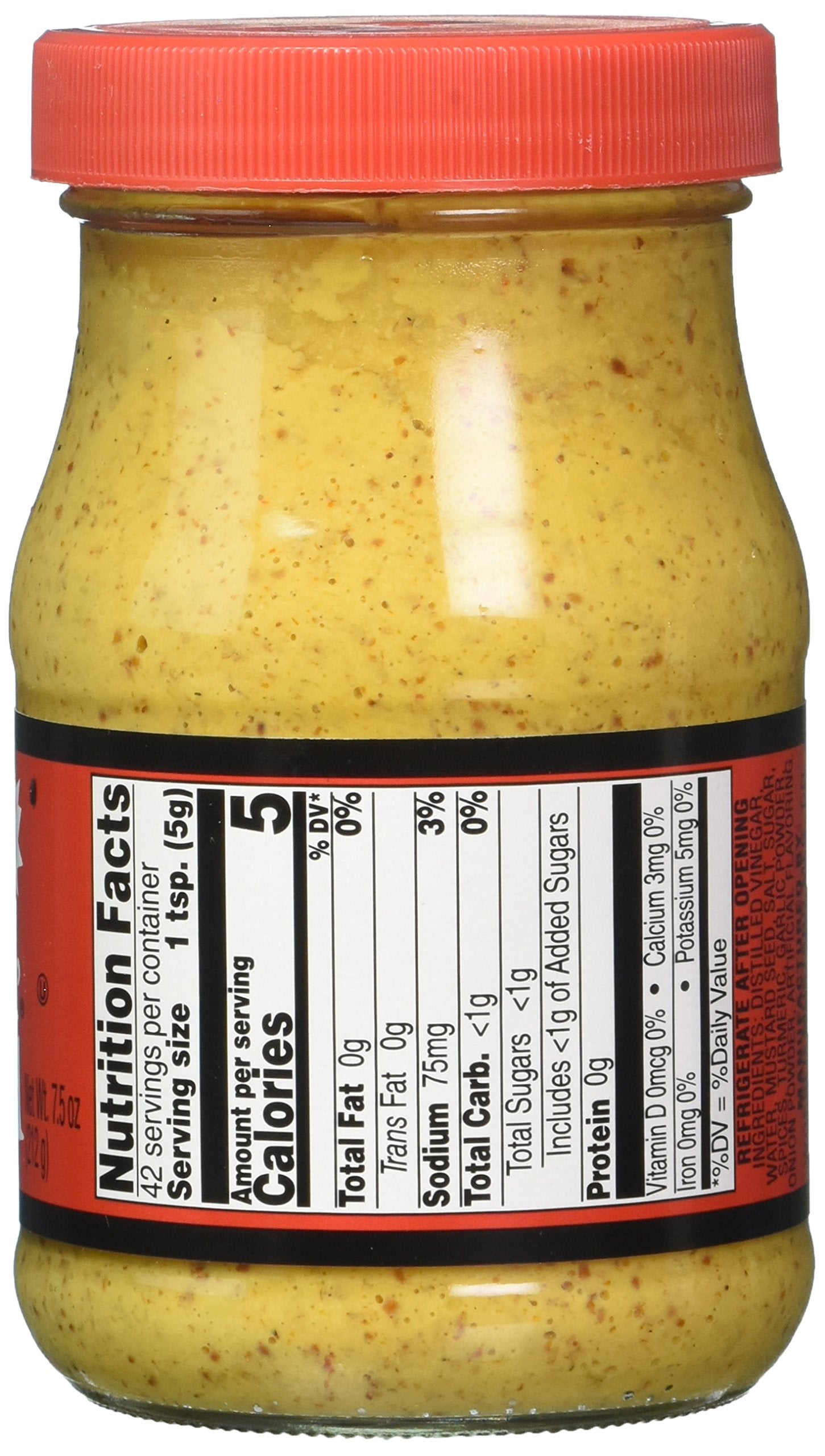 Mr. Mustard Hot label close-up highlighting authentic American mustard