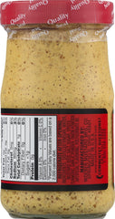Mr. Mustard Original Mustard on a sandwich with a bold, tangy bite.