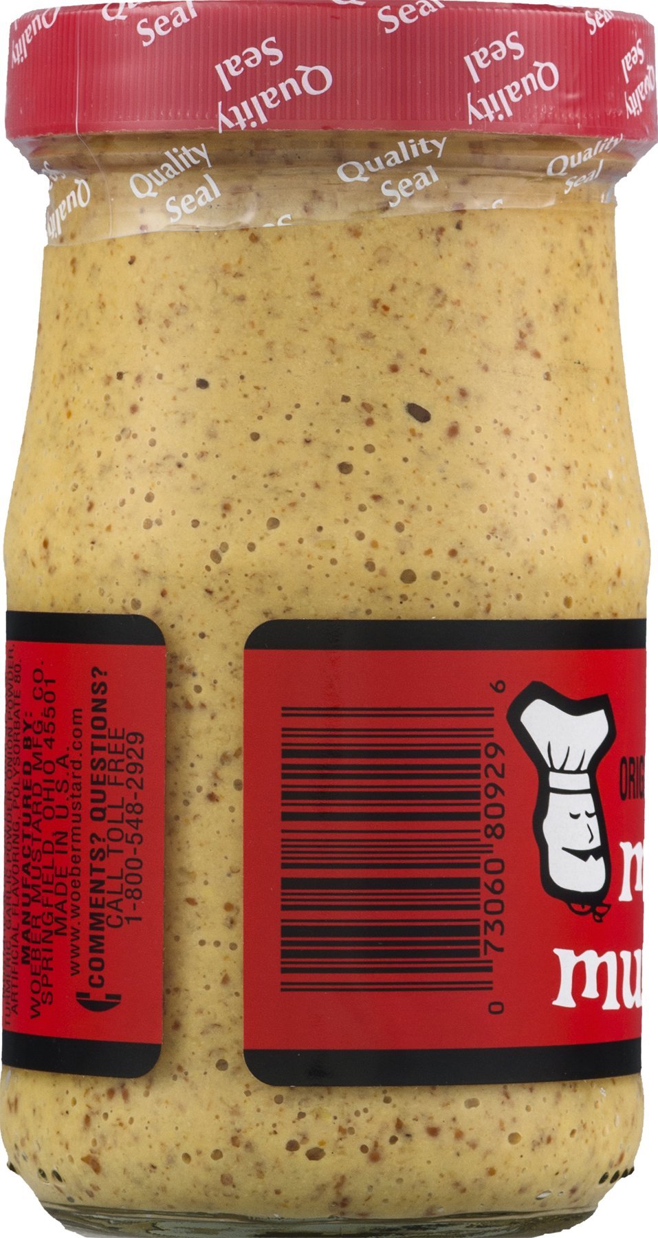 Close-up of stone-ground texture in Mr. Mustard Original Mustard.
