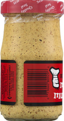Close-up of stone-ground texture in Mr. Mustard Original Mustard.