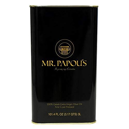 Mr. Papou's EVOO drizzled over grilled vegetables.